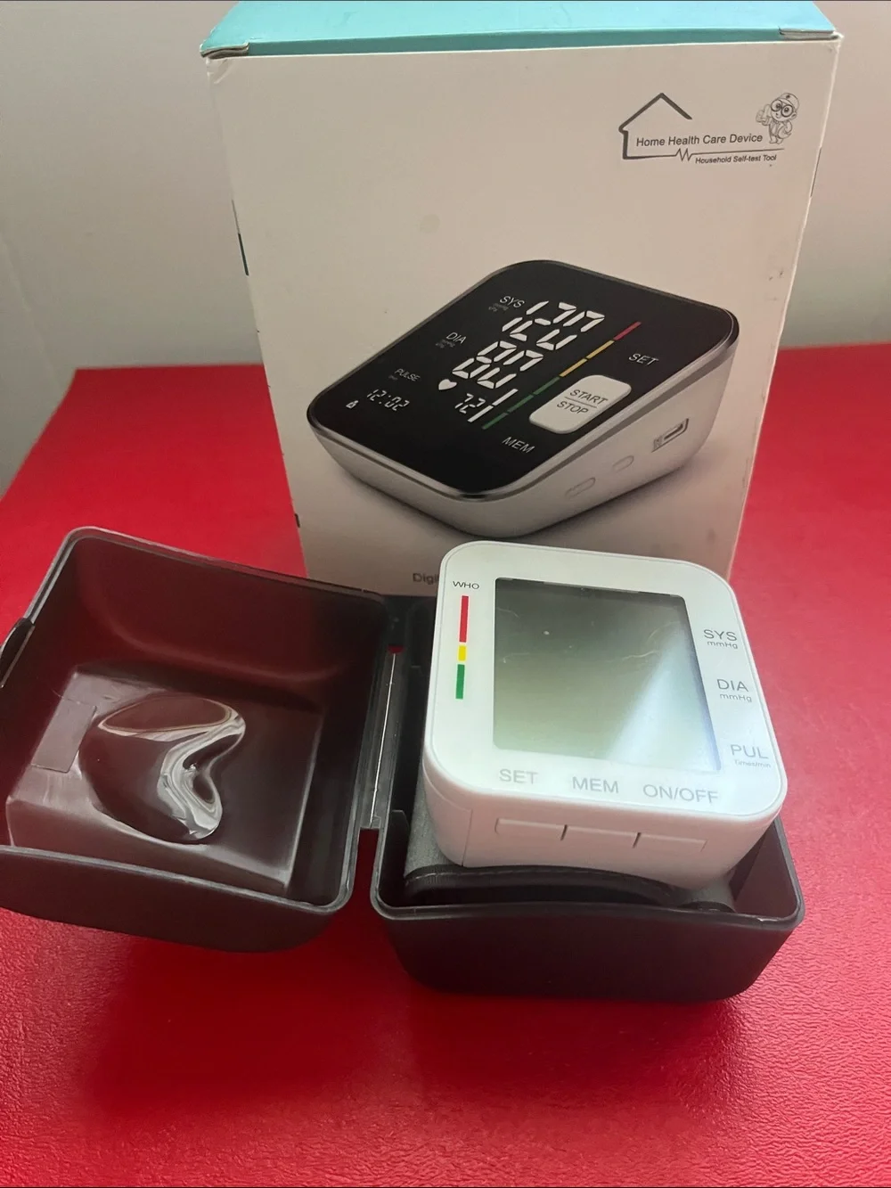 Digital Wrist Blood Pressure Monitor — White